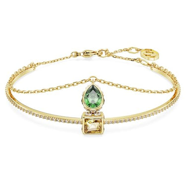 Swarovski Stilla Bangle, Gold-plated ladies' bracelet with filigree chain and sparkling Swarovski crystals on sale